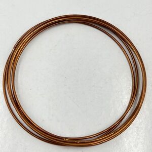 Vintage Copper Tone Slim Bangle Bracelet Set of 6 Minimalist Stackable Retro